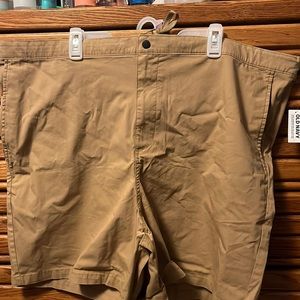 Men’s stretch shorts with drawstring. Tan. Never been worn NWT.